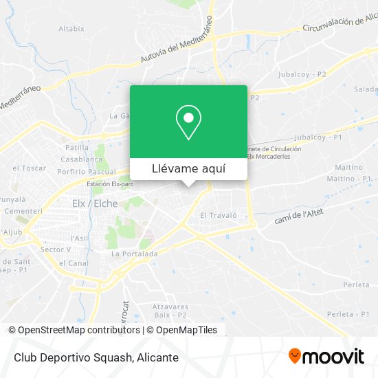 Mapa Club Deportivo Squash