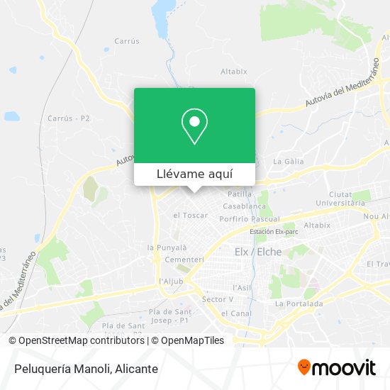 Mapa Peluquería Manoli