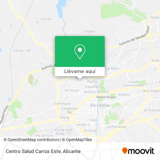 Mapa Centro Salud Carrús Este
