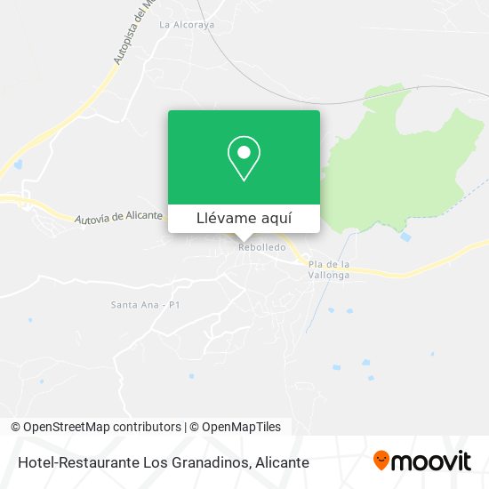 Mapa Hotel-Restaurante Los Granadinos