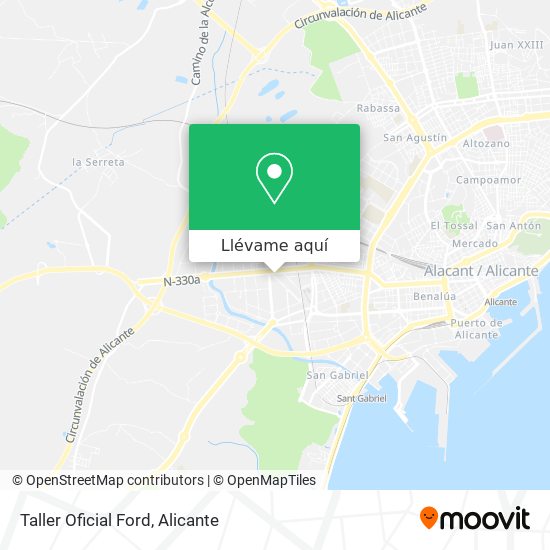 Mapa Taller Oficial Ford