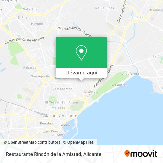 Mapa Restaurante Rincón de la Amistad