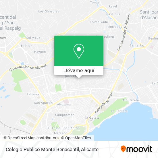 Mapa Colegio Público Monte Benacantil