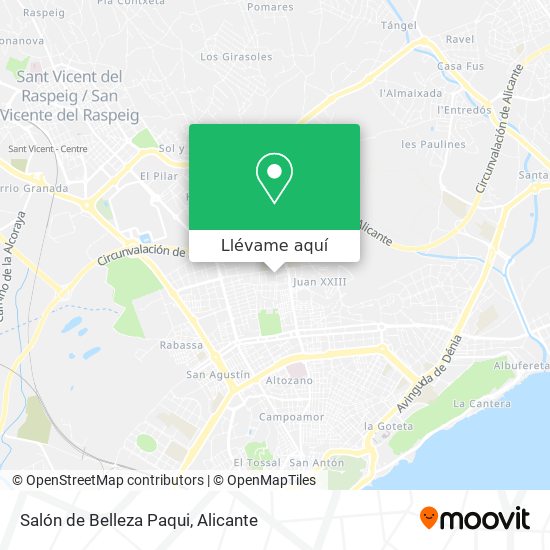 Mapa Salón de Belleza Paqui