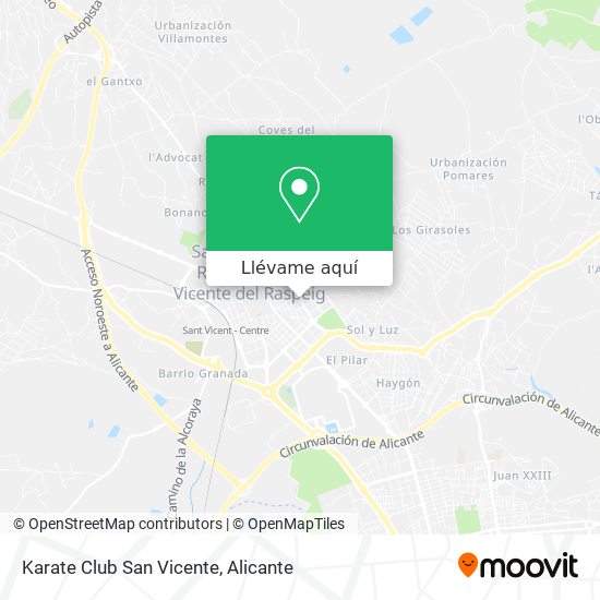 Mapa Karate Club San Vicente
