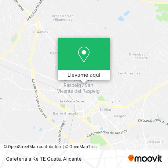 Mapa Cafeteria a Ke TE Gusta