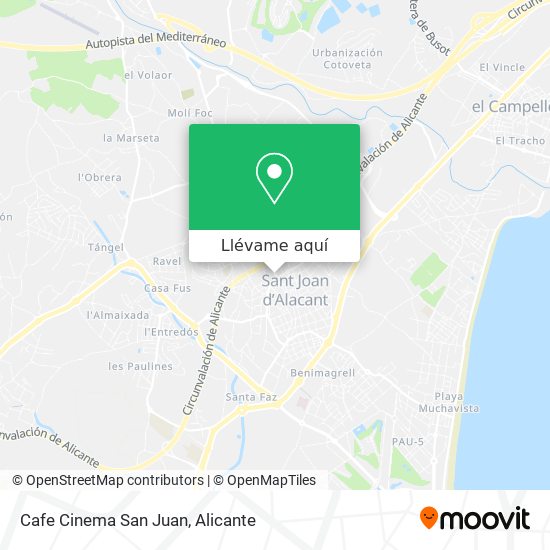 Mapa Cafe Cinema San Juan