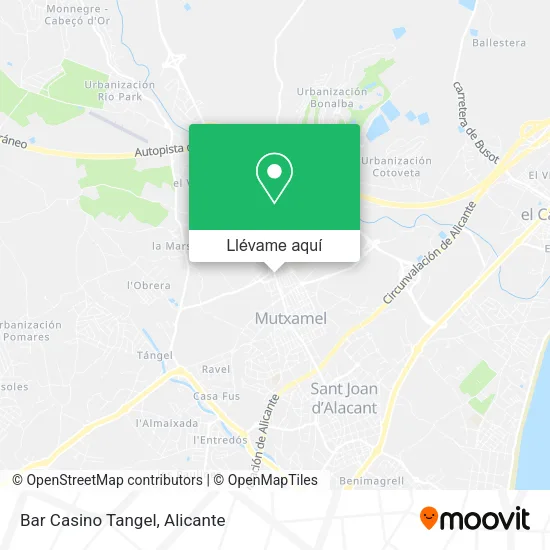 Mapa Bar Casino Tangel