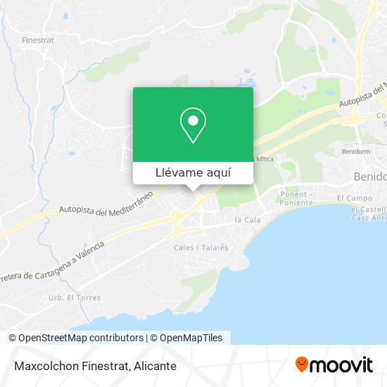 Mapa Maxcolchon Finestrat