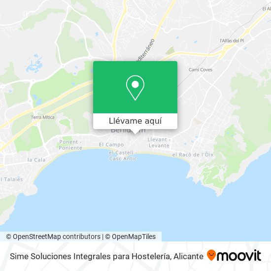 Mapa Sime Soluciones Integrales para Hostelería