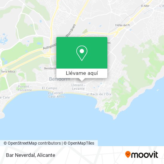 Mapa Bar Neverdal