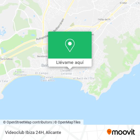 Mapa Videoclub Ibiza 24H