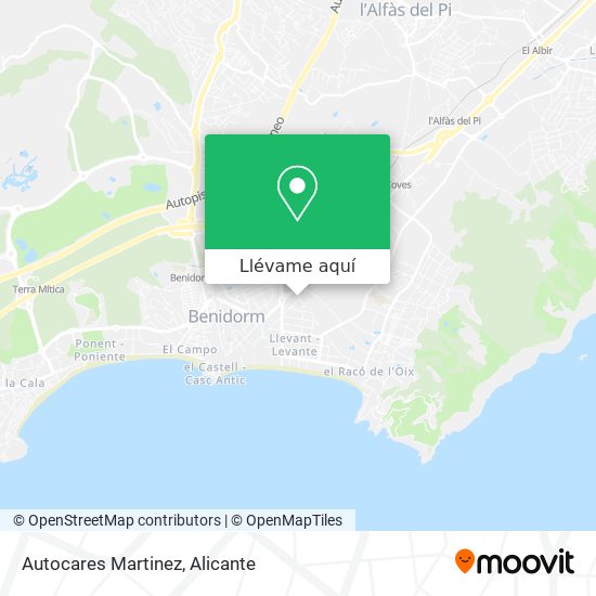 Mapa Autocares Martinez