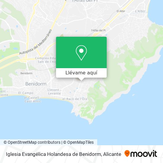 Mapa Iglesia Evangélica Holandesa de Benidorm