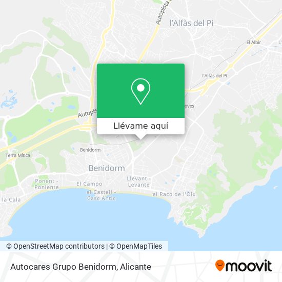 Mapa Autocares Grupo Benidorm