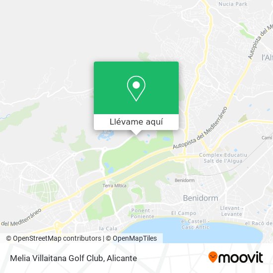 Mapa Melia Villaitana Golf Club