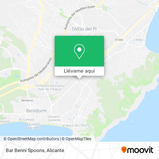 Mapa Bar Benni Spoons