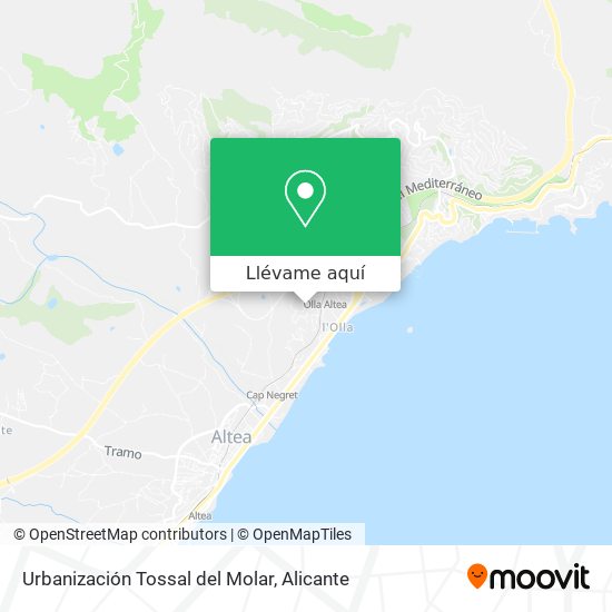 Mapa Urbanización Tossal del Molar