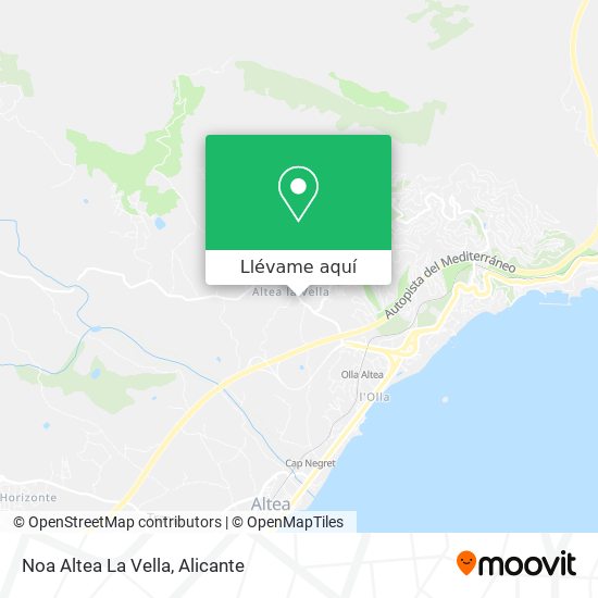 Mapa Noa Altea La Vella