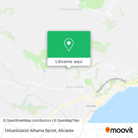 Mapa Urbanització Alhama Sprint