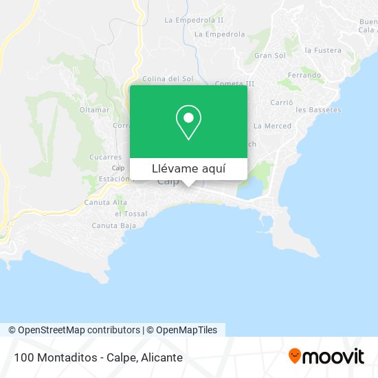 Mapa 100 Montaditos - Calpe