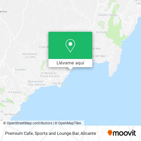 Mapa Premium Cafe, Sports and Lounge Bar