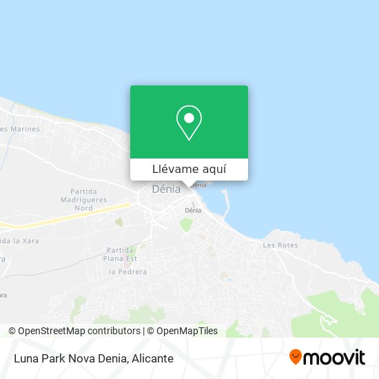 Mapa Luna Park Nova Denia