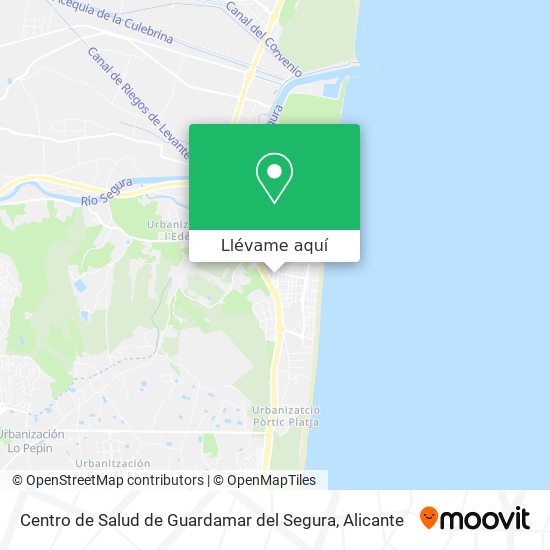 Mapa Centro de Salud de Guardamar del Segura