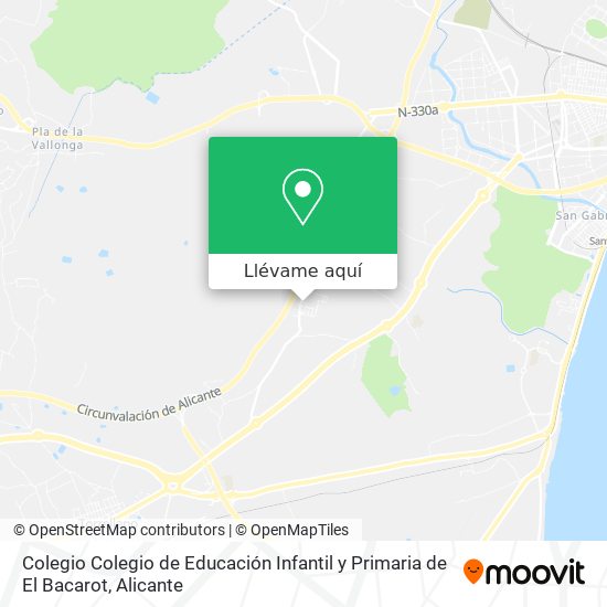 Mapa Colegio Colegio de Educación Infantil y Primaria de El Bacarot