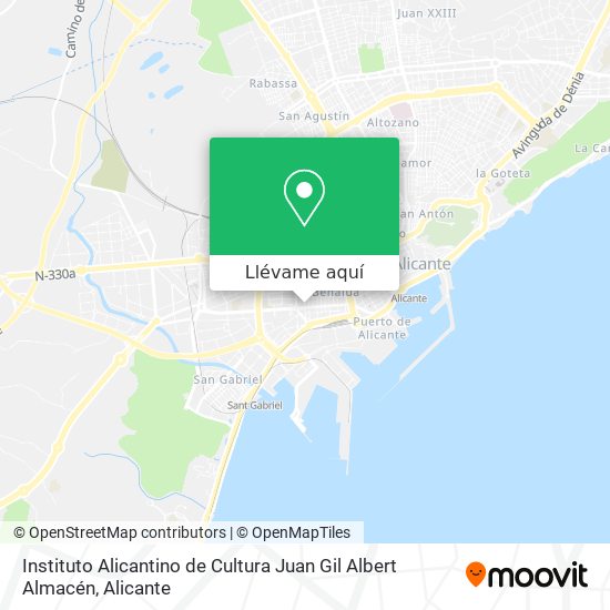 Mapa Instituto Alicantino de Cultura Juan Gil Albert Almacén