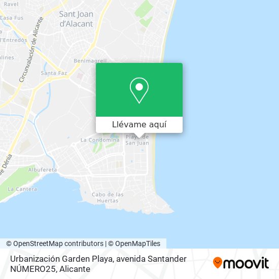 Mapa Urbanización Garden Playa, avenida Santander NÚMERO25