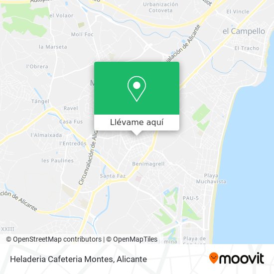 Mapa Heladeria Cafeteria Montes