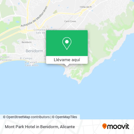 Mapa Mont Park Hotel in Benidorm