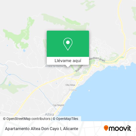 Mapa Apartamento Altea Don Cayo I