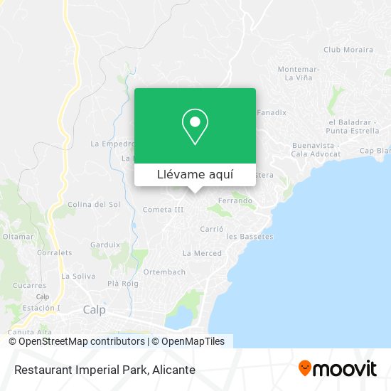 Mapa Restaurant Imperial Park