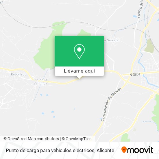 Mapa Punto de carga para vehículos eléctricos