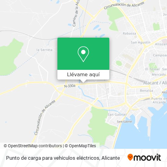 Mapa Punto de carga para vehículos eléctricos