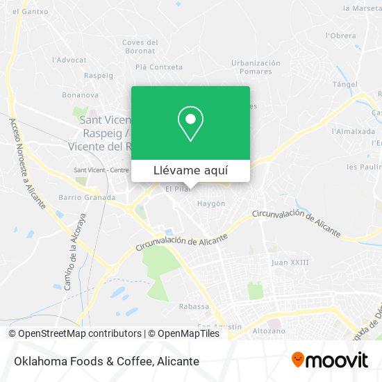 Mapa Oklahoma Foods & Coffee