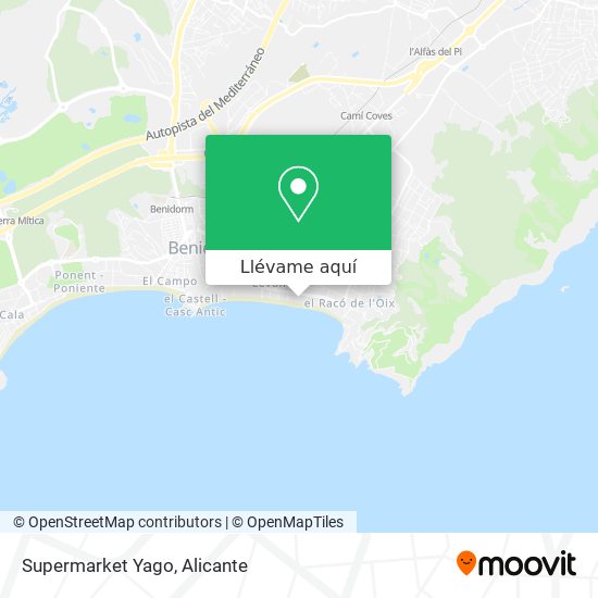 Mapa Supermarket Yago