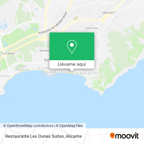 Mapa Restaurante Les Dunes Suites