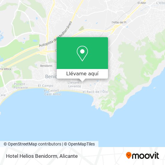 Mapa Hotel Helios Benidorm