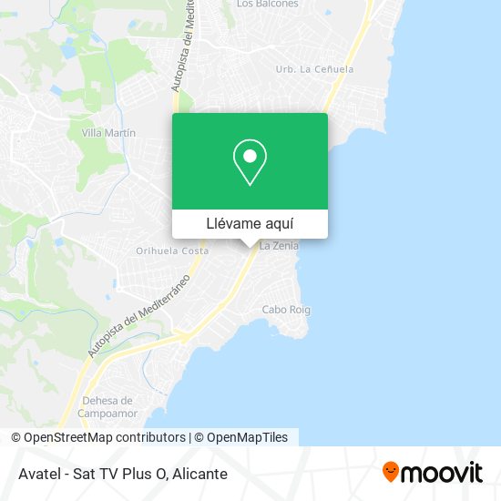 Mapa Avatel - Sat TV Plus O