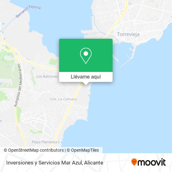 Mapa Inversiones y Servicios Mar Azul