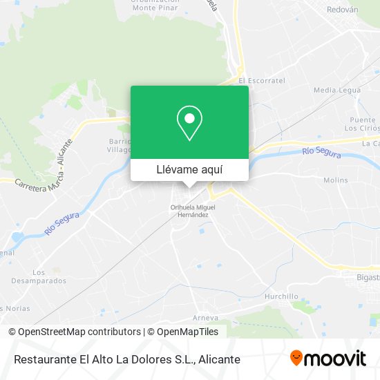 Mapa Restaurante El Alto La Dolores S.L.