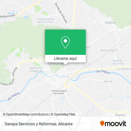 Mapa Sanaya Servicios y Reformas