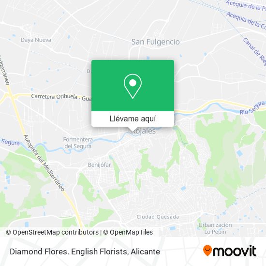 Mapa Diamond Flores. English Florists