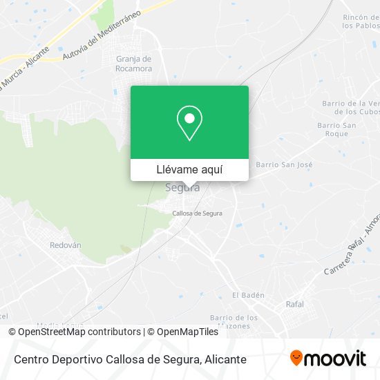 Mapa Centro Deportivo Callosa de Segura