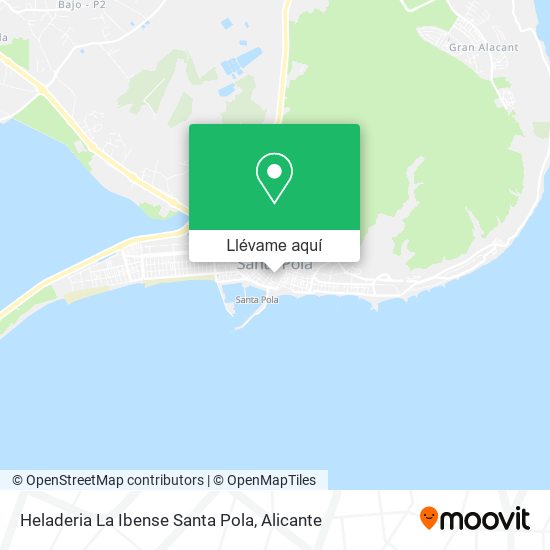 Mapa Heladeria La Ibense Santa Pola