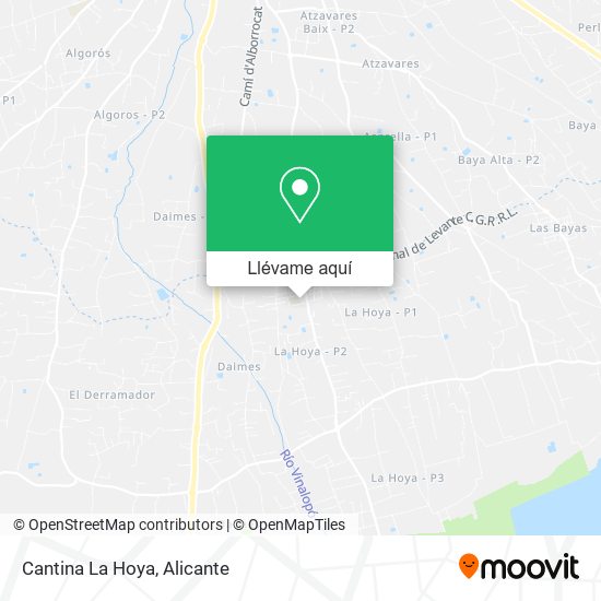 Mapa Cantina La Hoya