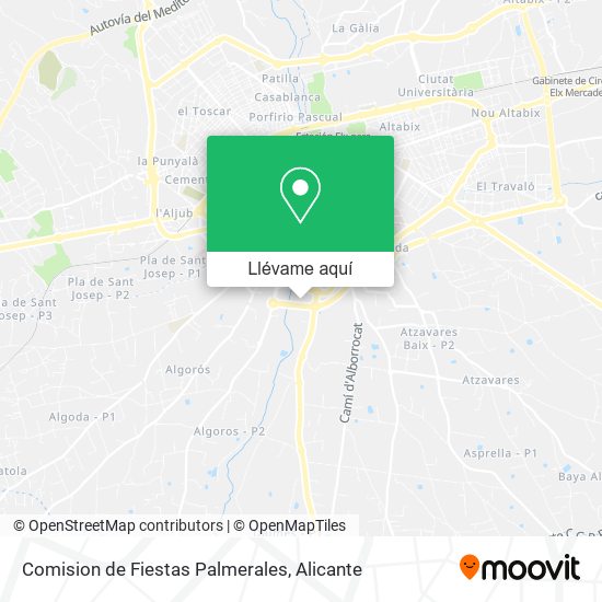 Mapa Comision de Fiestas Palmerales